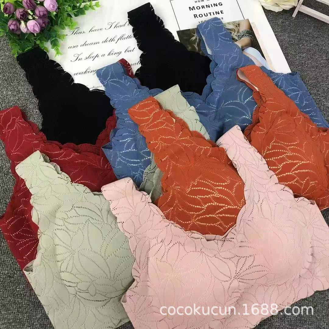 Nuevo encaje sin costuras hermosa espalda envuelta pecho sin anillo de acero ropa interior chaleco de cintura ropa interior sexy para mujeres
