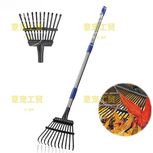 Cross-Border Hot-Selling Detachable Garden Rake Multi-Functional Grass Rake Outdoor Courtyard Iron Rake Gardening Rake Fallen Leaf Rake