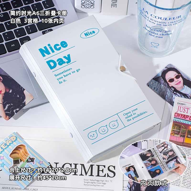 Tri-fold A6-white