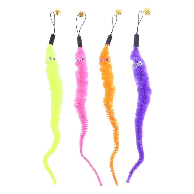 Preferred Husky Cat Toy Factory Caterpillar Replacement Head Funny Cat Stick Cat Stuffed Fishing Rod Head Kitten