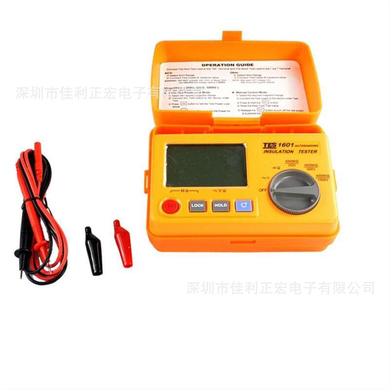 泰仕TES-1601数字式自动换文件绝缘电阻测试仪4000兆欧绝缘表
