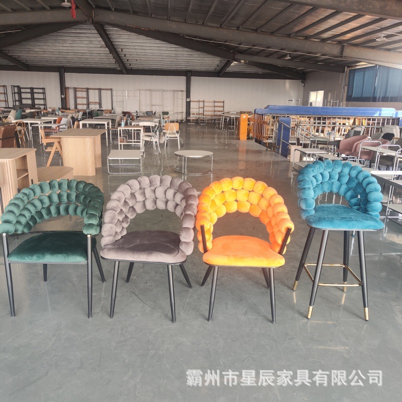 轻奢化妆椅梳妆家用网红泡泡椅单人沙发椅酒店接待简约商用场所椅|undefined