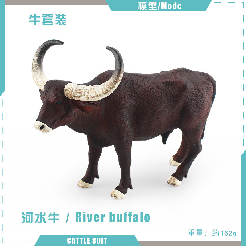 Transfronteriza simulación animal salvaje almizcle buey ancolavatuxi Toro Río buey GOER ganado modelo decoración adornos