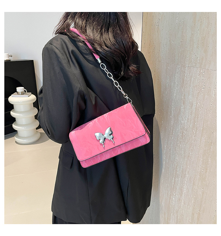 Modische und einfache Schleife Handheld Unterarm Damen 2024 Neue Stil Kette Mode Single Schulter Pendler Kleine Quadrat_voghion.com