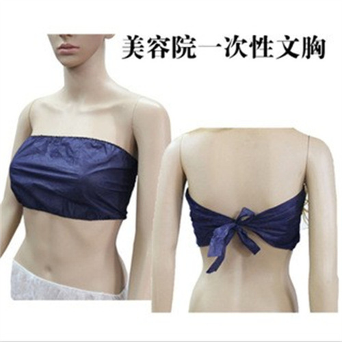Beauty salon disposable non-woven bra Disposable underwear wrap breast tube top female sauna outdoor bra wholesale
