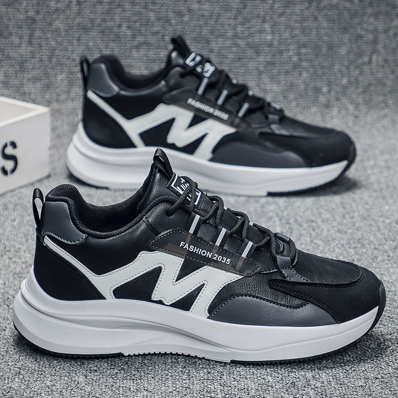 Осенняя новая повседневная мужская обувь студенческая повседневная спортивная обувь тренд черные папы обувь дышащая мужская обувь на мягкой подошве