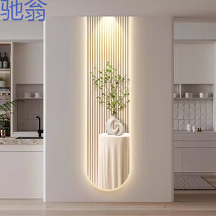 yp7 Home Entrance Decorative Painting Nordic Healing Department Green Plant Corridor Hanging Painting Sofa Background Wall led Light Wall