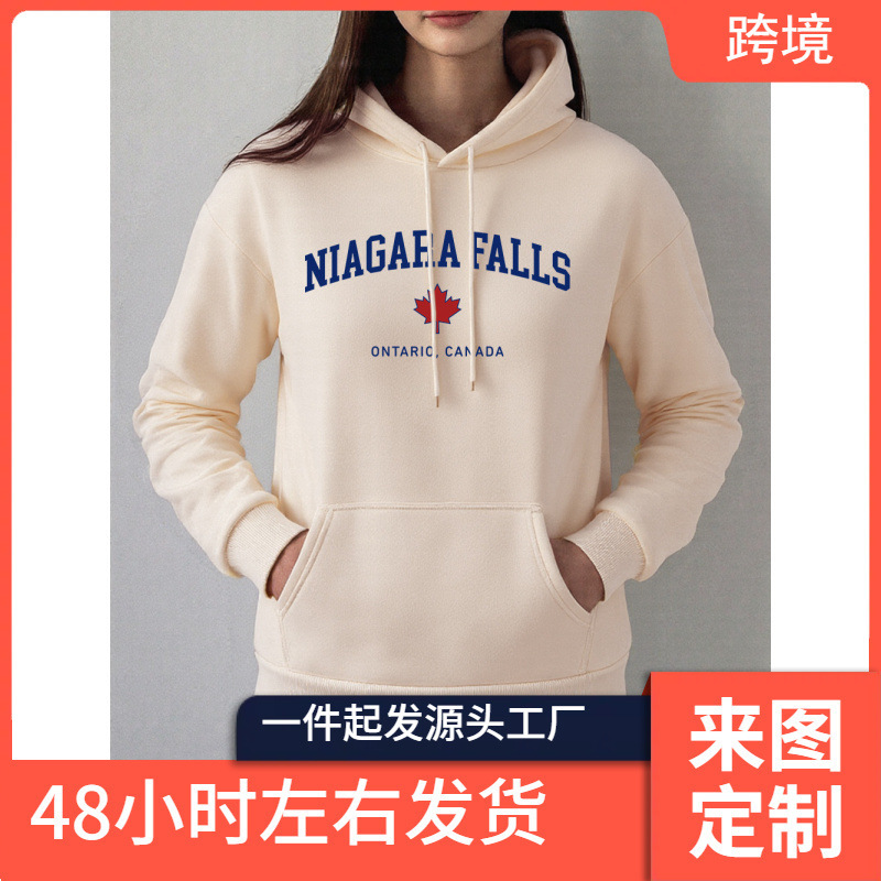 Canada Ontario Niagara Falls Print Sweatshirt Women's Casual Pocket Pullover Winter Wool Canada Ontario Niagara Falls Print Sweatshirt Women's Casual Pocket Pullover Winter Wool