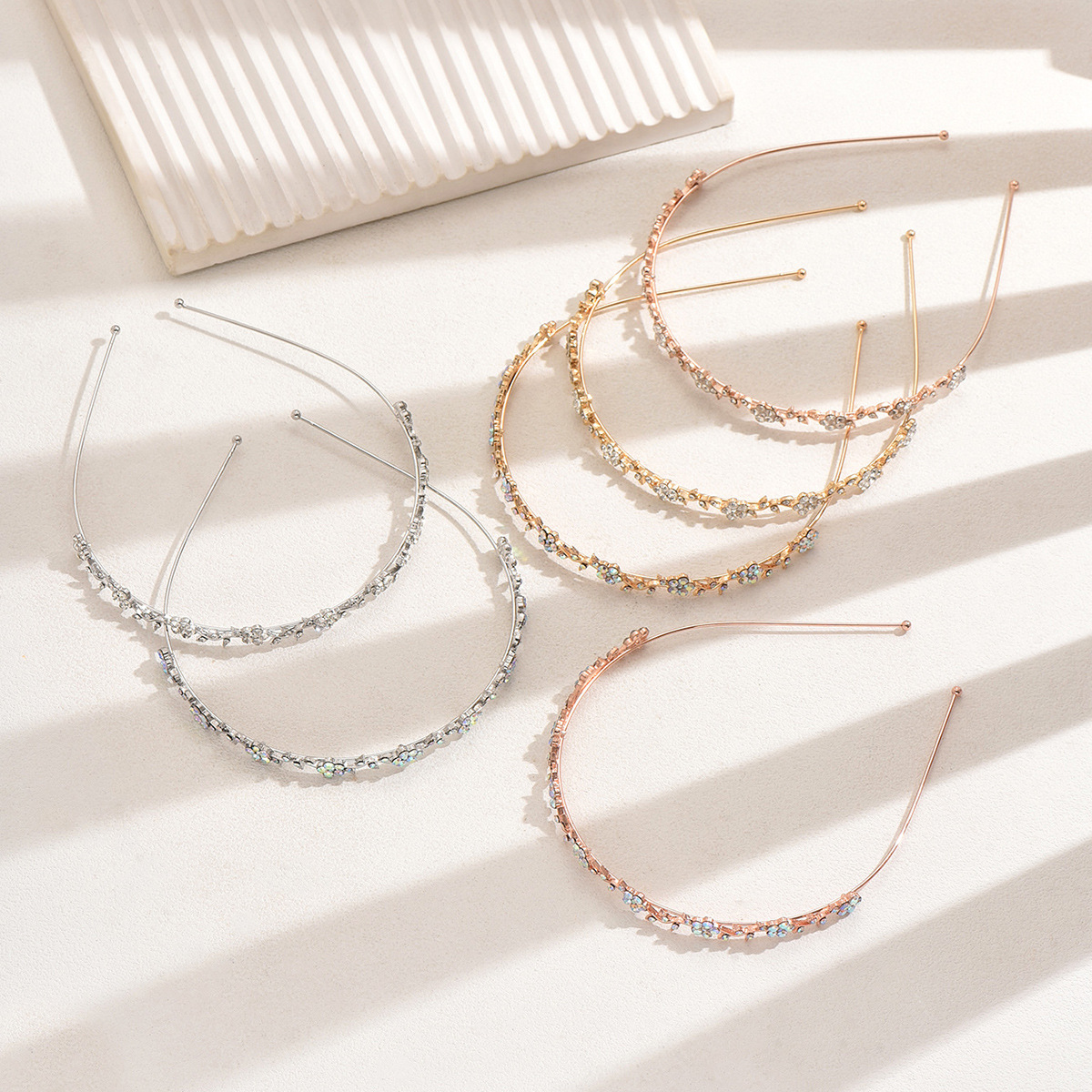 Retro francés perla coreana ins metal diamante perla flores perla