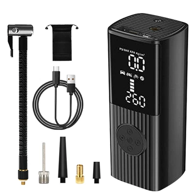 Cross-Border Car Air Pump Fast Charging Car Tire Air Pump Mountain Bike Inflatable Bed Swimming Ring Electric Air Pump (Hava nasosu) - 6000-ma-22-cylinder
