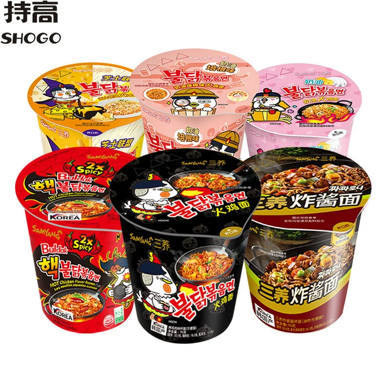 Южная Корея импортировала лапшу из трех индейки с лапшой 70 г ультра-острой куриной лапши быстрого приготовления с лапшой быстрого приготовления