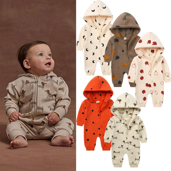 Newborn Baby Clothes Long Sleeve Hats Hoodie Climbing Clothes Infant's 2024 New Spring and Autumn Out