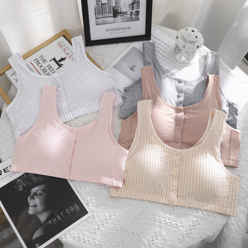 Breathable Breastfeeding Comfortable Plus Fat Plus Size Middle-Aged and Elderly Intimates Thin Section No Steel Ring Removable Chest Pad Mom Vest