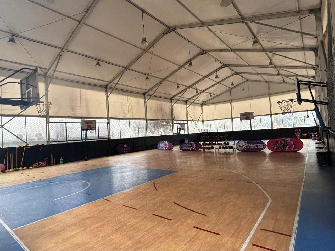 户外铝合金球场篷房 篮球大棚 网球帐篷 羽毛球场大棚搭建25米宽