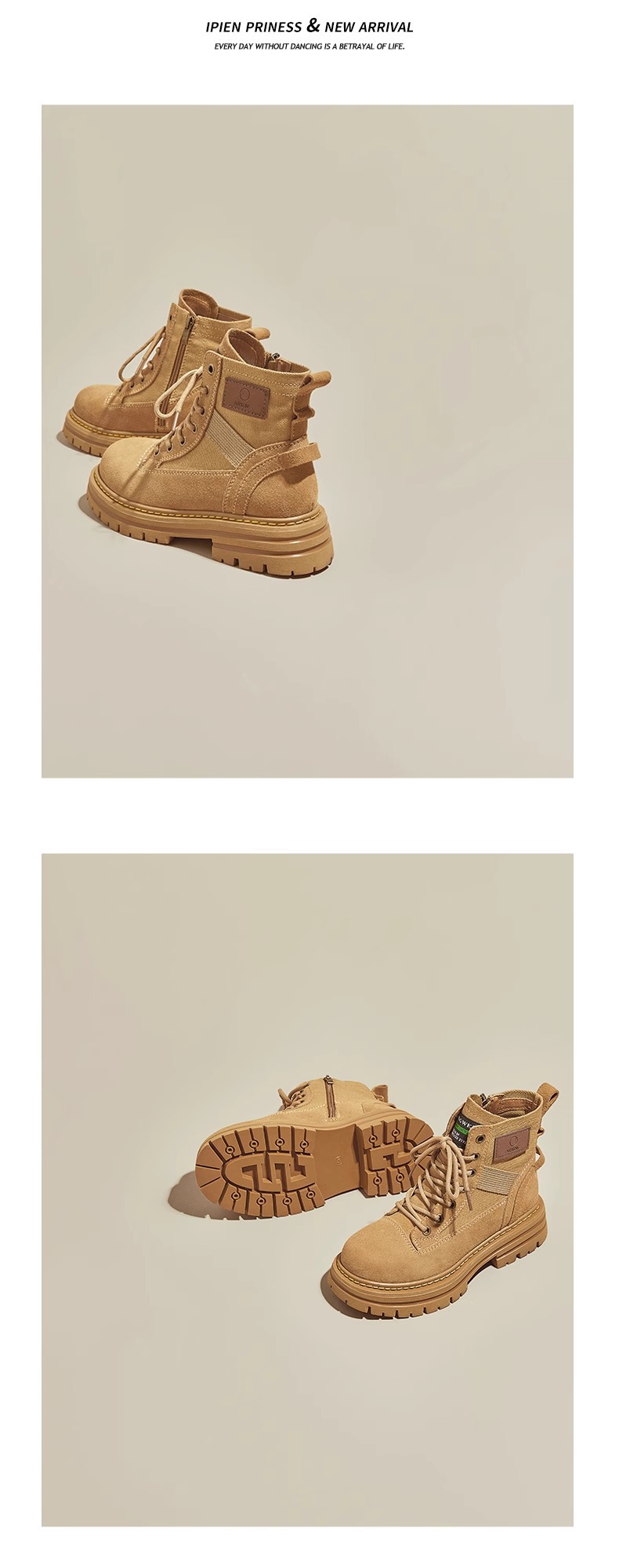 Autumn vintage work boots Spring and autumn single boot explosion platform ankle boots_voghion.com