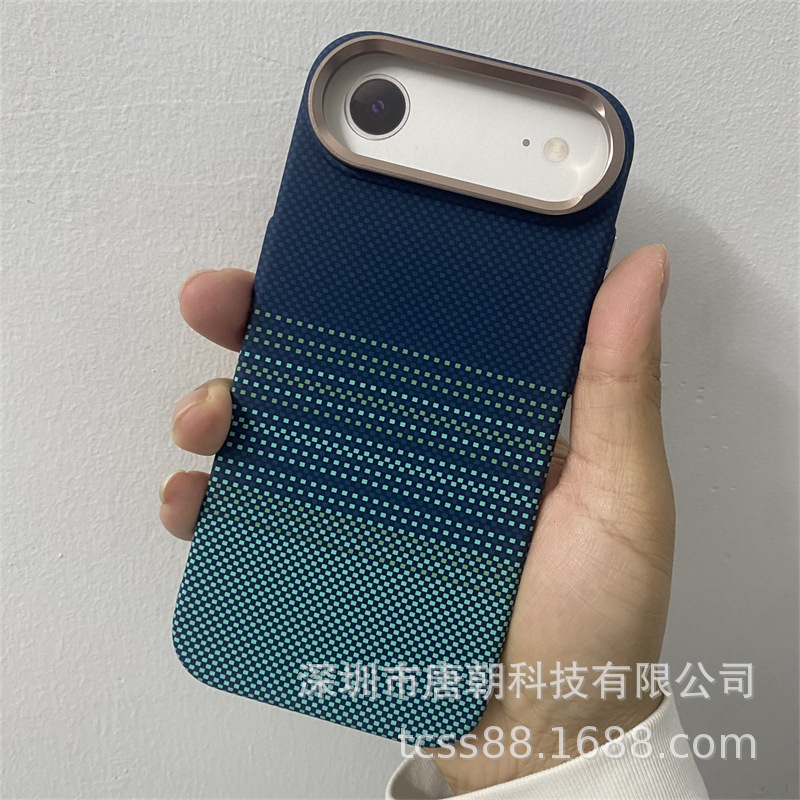 LUXO磁吸水贴硬壳适用iPhone17air碳纤纹手机壳凯夫拉纹pc壳男女 - 12