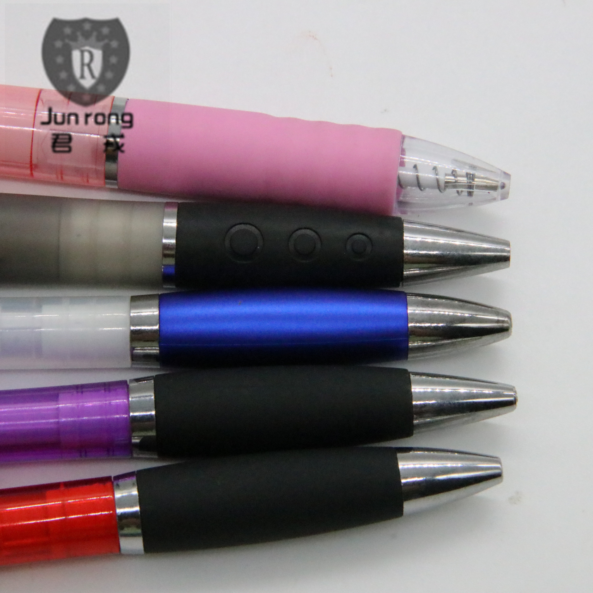 Botella de aerosol autocontenida bolígrafo Rotary Bullet recarga de líquido embalaje fábrica al por mayor pluma Oficina suministros escolares