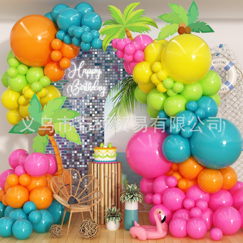 Tropical Balloon Garland Hawaiian Luau Arch Pink Orange Yellow Rainbow Pineapple Cactus Lemon Aluminum Film Set Tropical Balloon Garland Hawaiian Luau Arch Pink Orange Yellow Rainbow Pineapple Cactus Lemon Aluminum Film Set