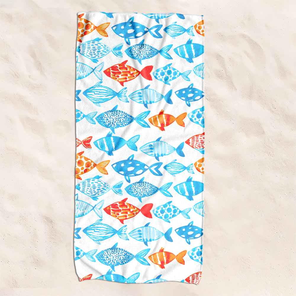 Toallas de playa transfronterizas para nadar toallas de baño de playa baño acondicionamiento físico para hombres y mujeres toallas de secado rápido convenientes