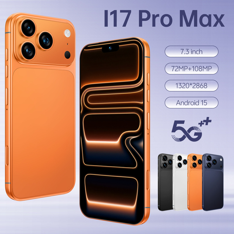 New I17Pro Max Cross-Border Mobile Phone 7.3inch Large Screen 6+128Gb True 4g Android Foreign Trade Smart Phone