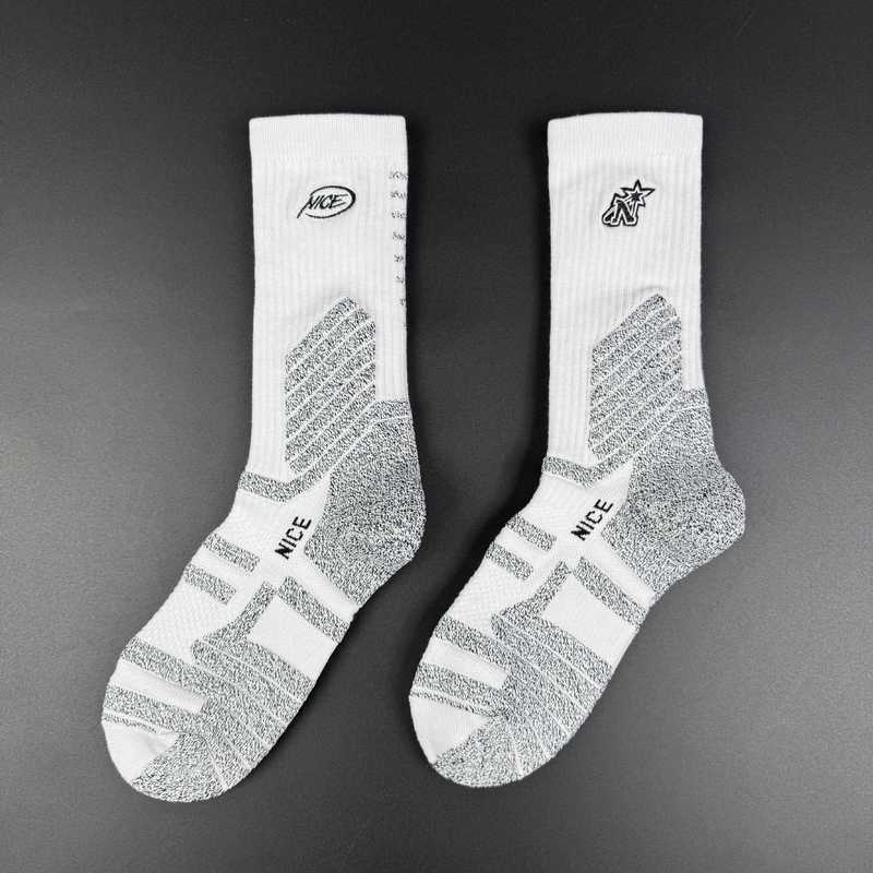 Flash Nice Basketball Socks Mid-Length Socks Men's Towel Bottom Thickeneded Summer Socks Training and Competition Special Socks