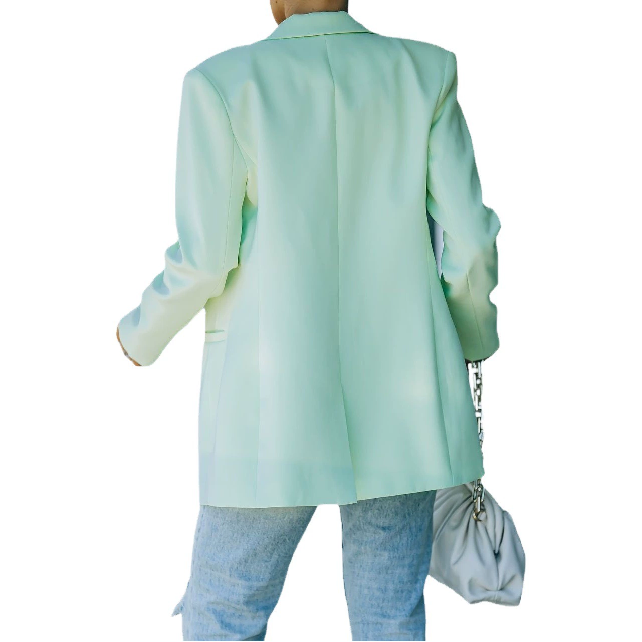 Spot 2025: экспорт европейской и американской одежды, новый осенне-зимний маленький костюм с длинными рукавами OL, элегантная профессиональная тонкая верхняя куртка