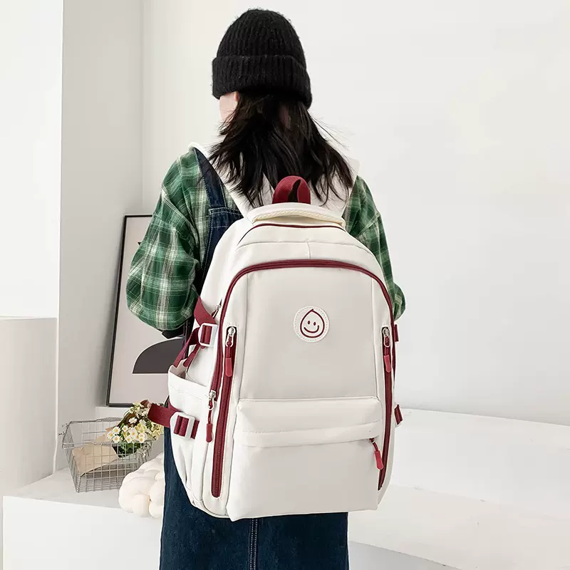 ins风学生书包初高中生女大容量轻便双肩背包大学生笔记本电脑包