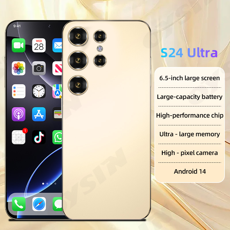 Full-Band Tk Popular Cross-Border Mobile Phone S24Ultra Brand New Android Mobile Phone 4G+64G Factory Wholesale Price Export