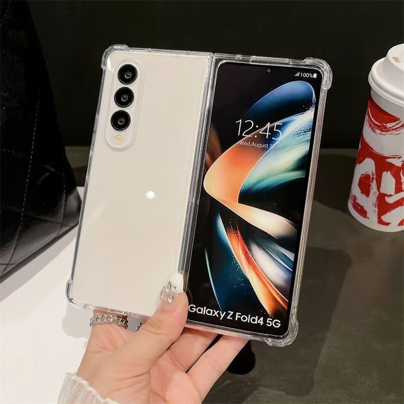 Suitable for Samsung Zfold7 Mobile Phone Case Protective Cover Foldableing Tpu Four-Corner Anti-Fall Transparent Samsung Zfold5 Soft Case Suitable for Samsung Zfold7 Mobile Phone Case Protective Cover Foldableing Tpu Four-Corner Anti-Fall Transparent Samsung Zfold5 Soft Case