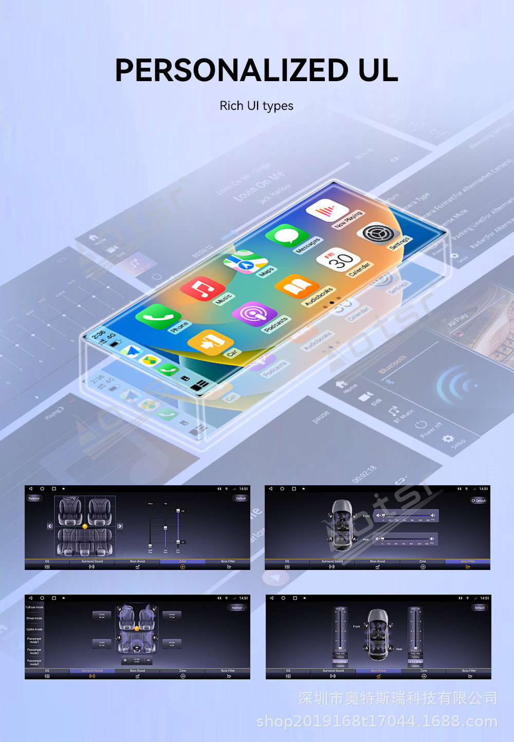 Suitable for Toyota Sienna and Toyota Granvia: Central control screen navigation and 360-degree panoramic camera system upgrade