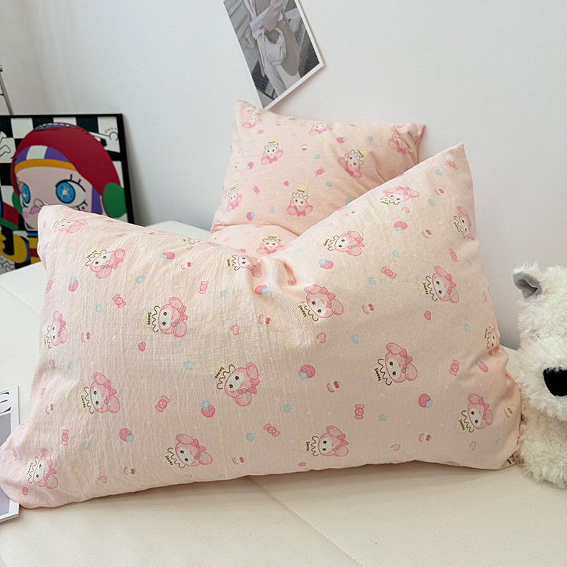 単品/シンプルなカラフルな小さな水玉模様の雲のようなニット二重糸の交換用シングル枕カバー 48*74 コアなし|undefined