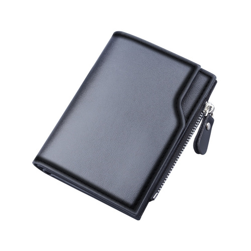 Men's short wallet new wallet men's three-fold multi-card slot wallet men's 13 card slot zipper coin purse for men