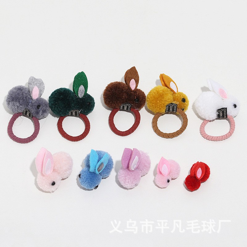 En stock niños lindo hielo isla piel bola conejito horquilla accesorios mediados de otoño Festival linterna DIY accesorios de ropa