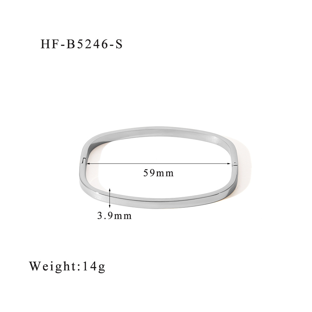 INS viento acero inoxidable oro real galvanoplastia espejo pulido personalidad cuadrado cuerpo ligero pulsera para mujer pulsera fábrica al por mayor