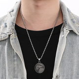 Мужская скандинавская двусторонная ретро подвеска из нержавеющей стали