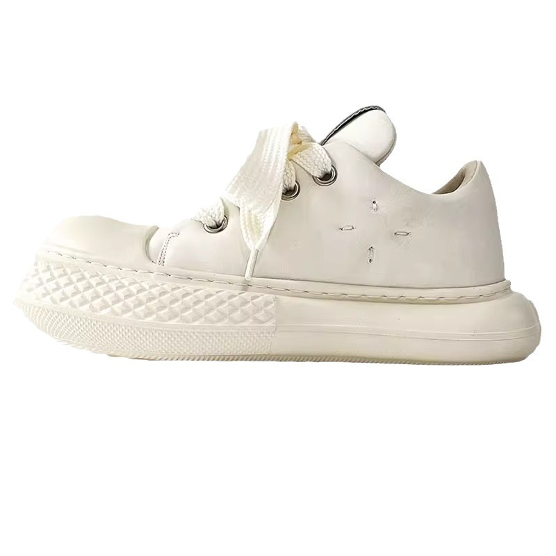 Petite niche renversée nouvelle femme semelle épaisse hauteur augmentant décontracté bout rond couple chaussures de sport planche, Chubby_voghion.com