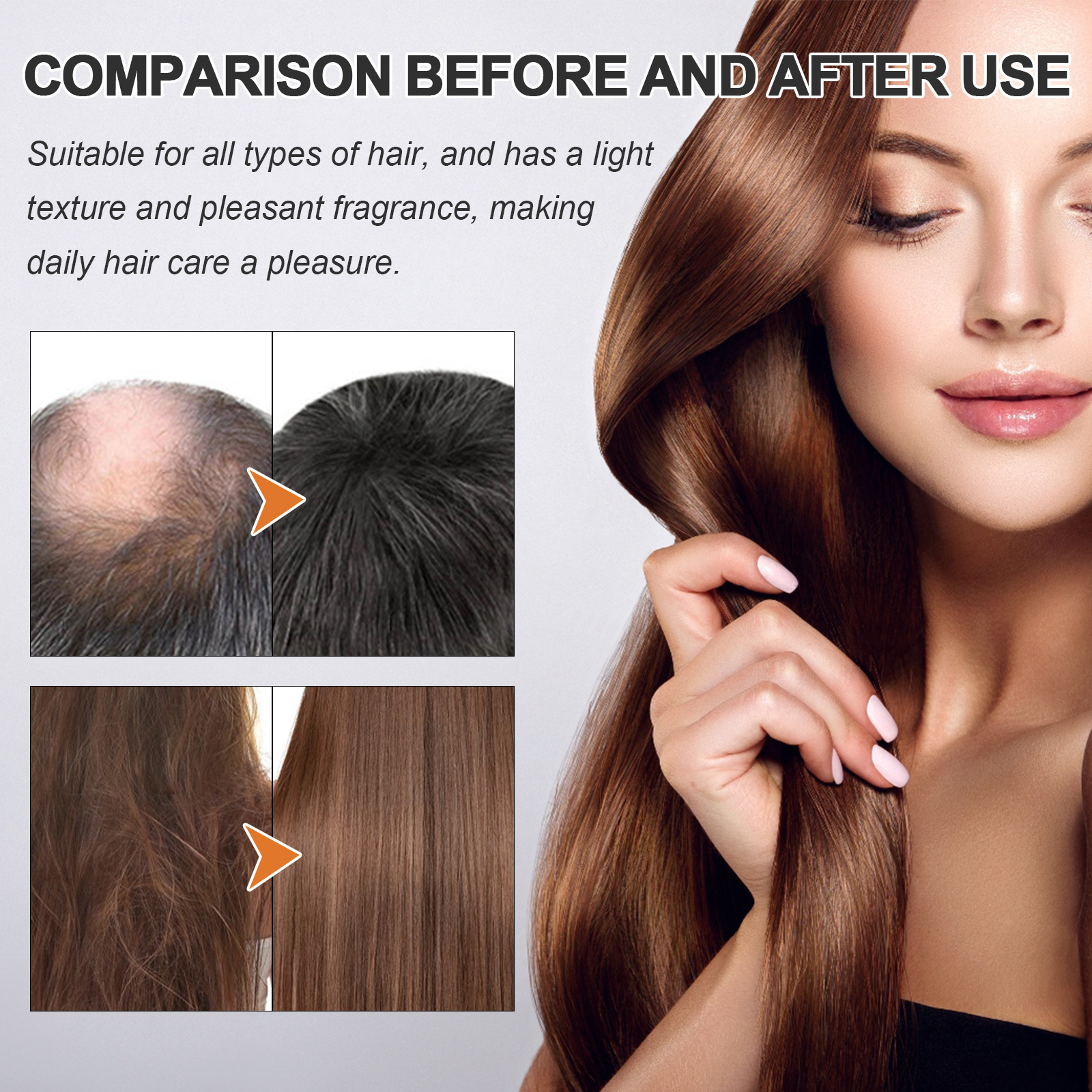 Pielęgnacja EELHOE Hair Crea Nawilża grube i delikatne włosy, łagodzi suchość, wzmacnia i utwardza skórę głowy_voghion.com