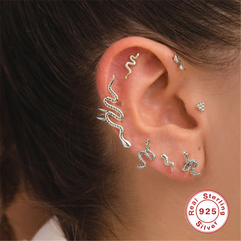 6g Weight Zircon Inlay Material Ear Studs Classification 1 Piece Quantity Street Occasion 925 Sterling Silver Material Geometric Pattern Women'S Gender Plating Design Fashion Style 1 Piece 925 Sterling Silver Zircon Geometric Ear Studs 10