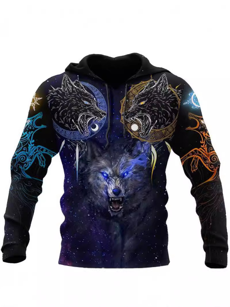 Sudadera con estampado 3D de leopardo y camuflaje para niño, sudadera con capucha._voghion.com