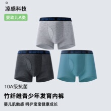 跨境青少年男发育期内裤夏秋a类竹纤维中大童男童舒适平角内裤