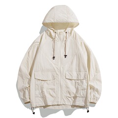 戸外日焼け止め服男性女装レトロ潮牌男性アメカチッ夏の薄いジャケットコートが国境を越えている