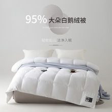 羽绒被95白鹅绒冬被加厚100鹅绒被冬季保暖