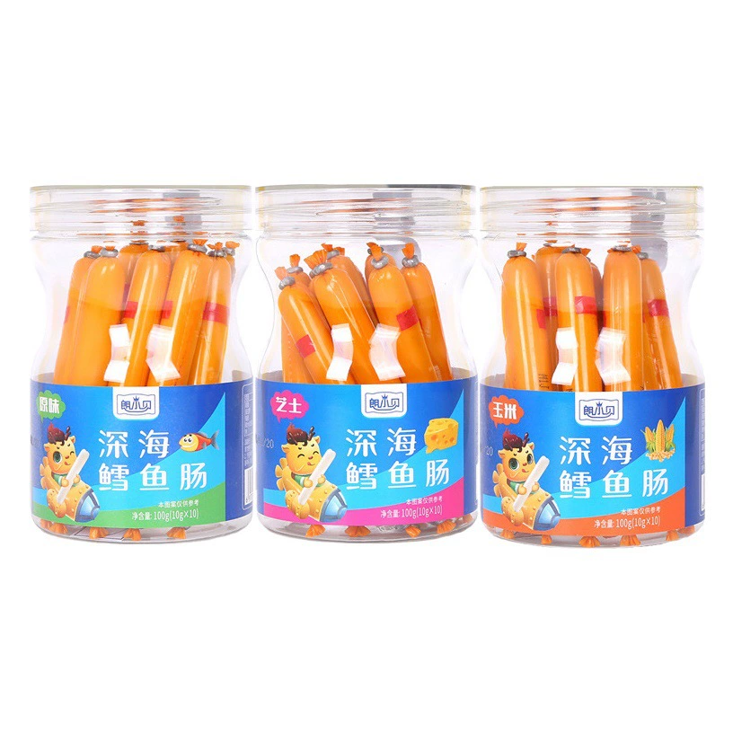 Длинные Бекхэм треска Колбаса Закуска Глубокое море Треска Палка Мгновенная Рыба Колбаса Консервы Повседневная Закуска