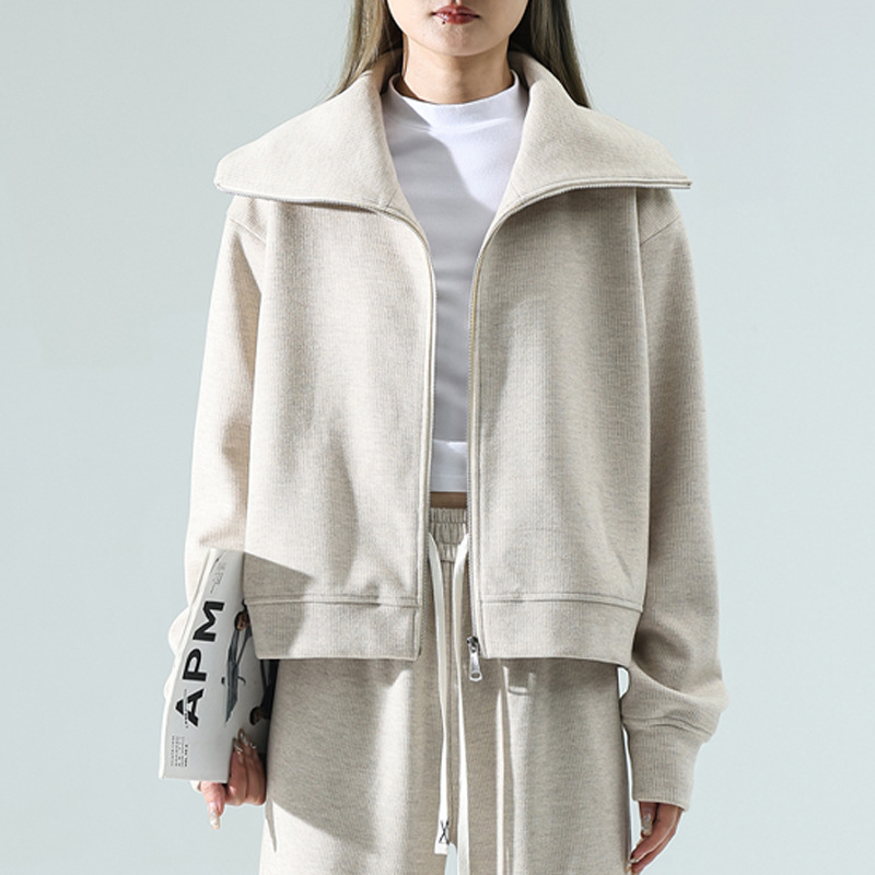 [spring and autumn] oatmeal color-outwear