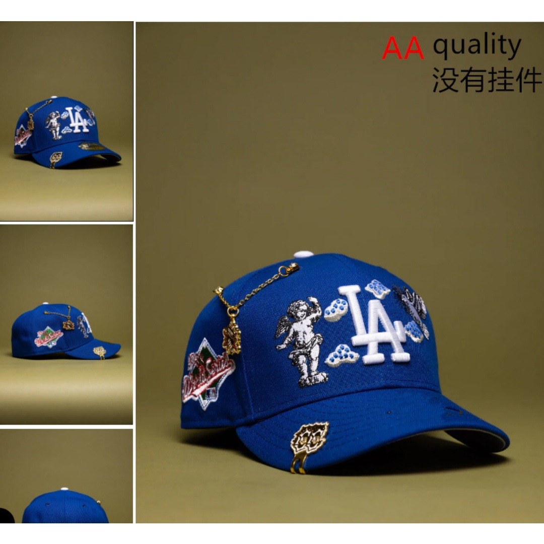Comercio exterior transfronterizo al por mayor 2026 AA gorra de boca de pato bordado tridimensional ajustable gorra de hip-hop Yankees Dodgers
