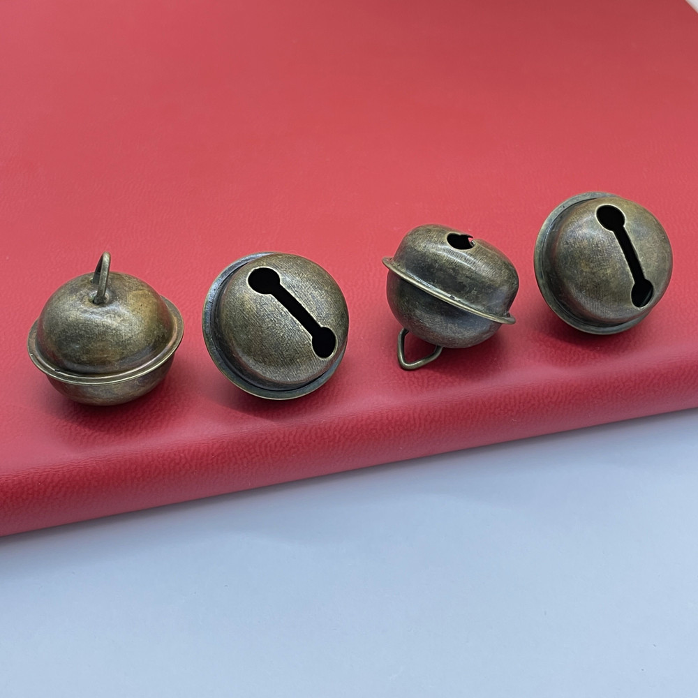 22mm electroplated bronze color Christmas bell single bell iron pet bell collar accessories DIY jewelry