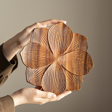 中式实木果盘家用客厅茶几水果盘木质干果盘木质托盘茶点盘零食盘