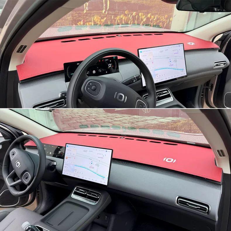 Suitable for Changan Qiyuan Q05 Special Leather Front Desk Mat, Center Console Light-Proof, Sun-Proof, Dust-Proof, Anti-Reflective Mat Modification