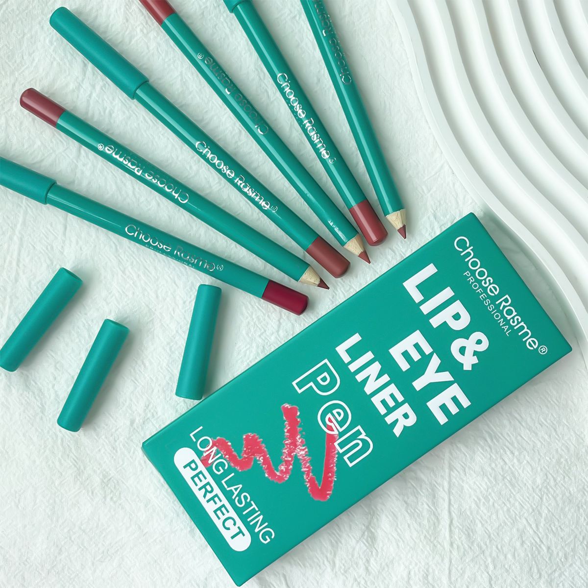 Matita labbra mista a 6 colori, pasta di fagioli, colore opaco, linea opaca, non facile da sbiadire, penna per rossetto_voghion.com