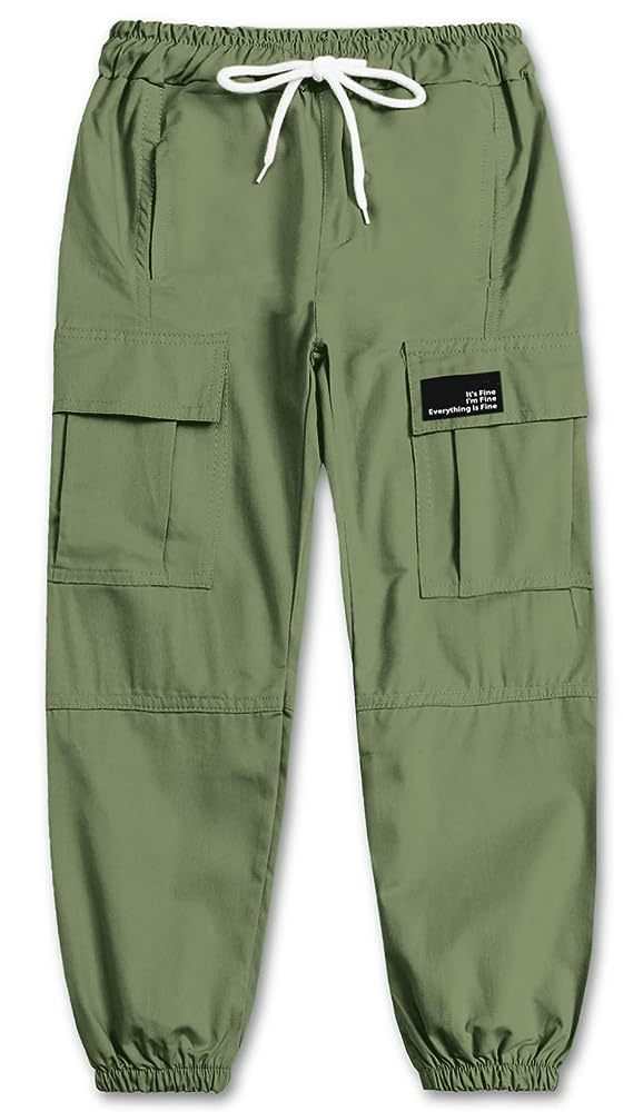 Pantalones Cargo con Puño para Mujer de Algodón con Cintura Elástica image 13